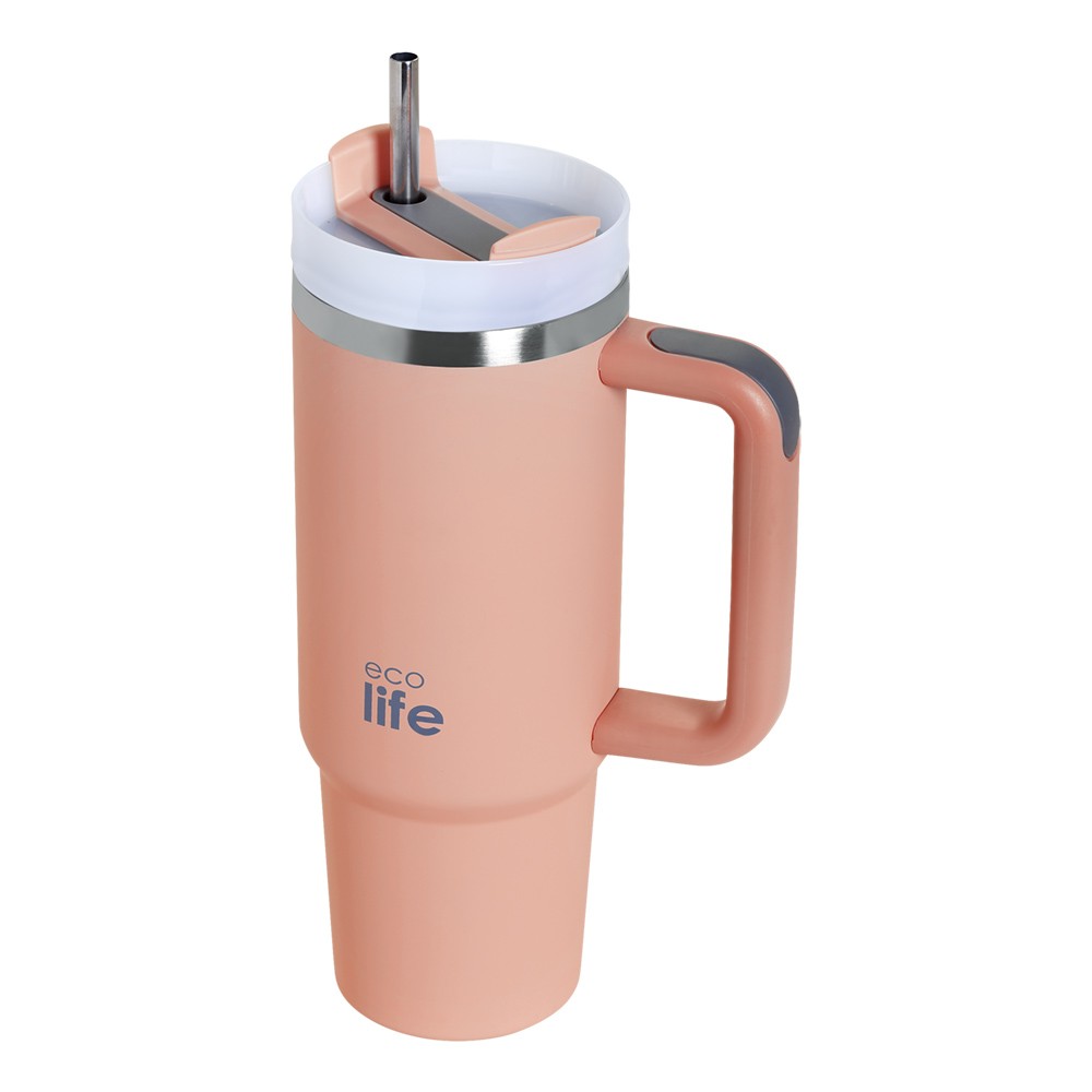 Ποτήρι Θερμός Μεγάλο Tumbler Flamingo Pink 900ml, Ecolife